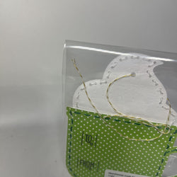 Embroidered mug gift tag - view 2