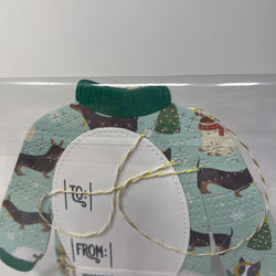Stitched sweater gift tag - view 2