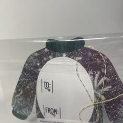 Stitched sweater gift tag - view 2