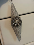 Large silver diamond ornament
