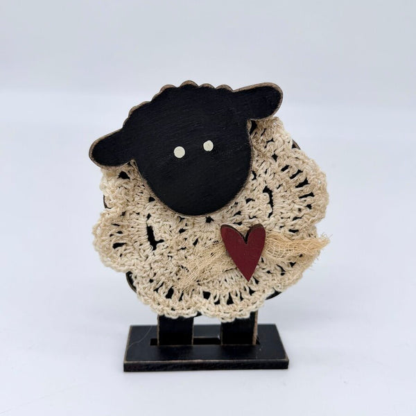Black Sheep Doily Shelf Sitter