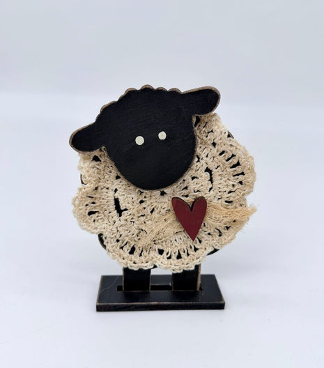 Black Sheep Doily Shelf Sitter