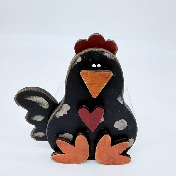 Black hen shelf sitter