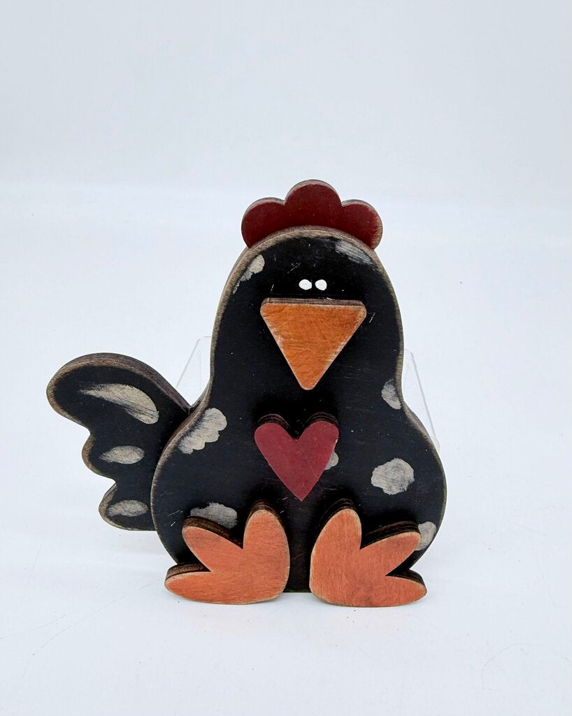 Black hen shelf sitter