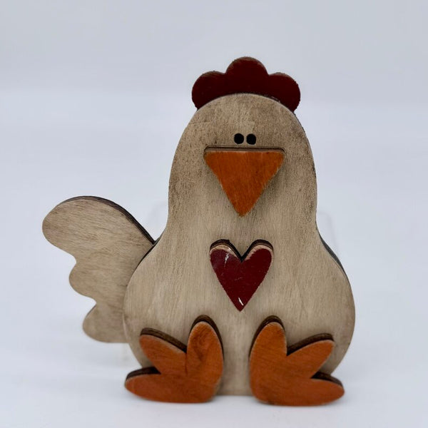White hen shelf sitter
