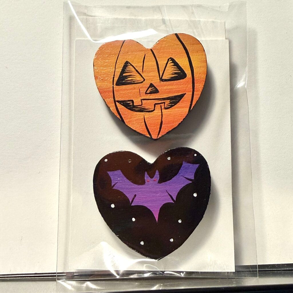 Spooky Set of Pins-Hearts