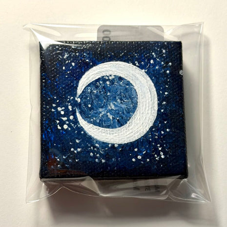 Moon and stars Mini Canvas Magnet