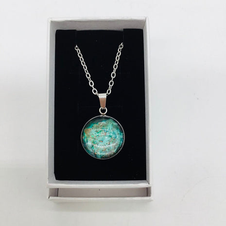 16" Necklaces- Green/Brass