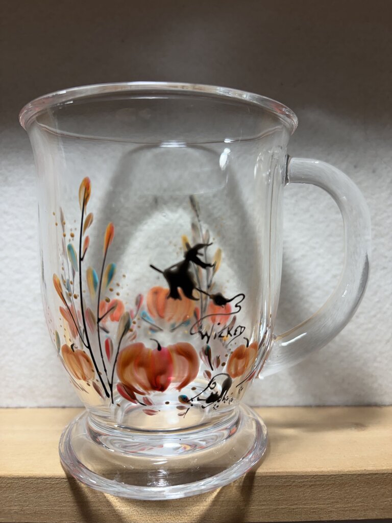 Pumpkin witch orangey mug