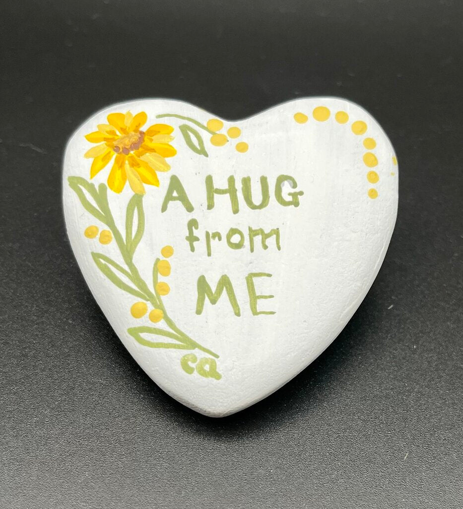 Heart Rock-wh-"A Hug fr Me"