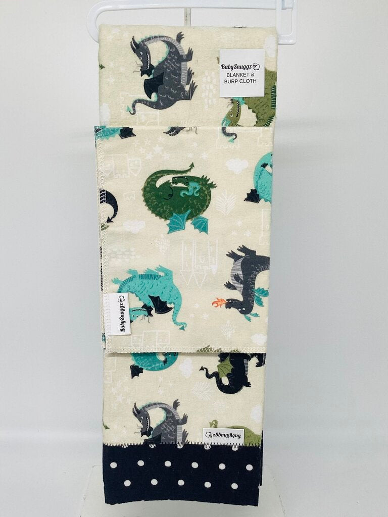 Baby Blanket & Burp Cloth Set