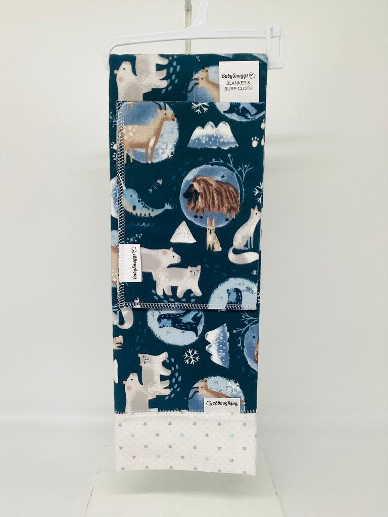 Baby Blanket & Burp Cloth Set