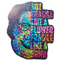 Sticker - RBG on Black Holographic Reflective