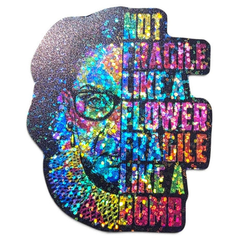Sticker - RBG on Black Holographic Reflective