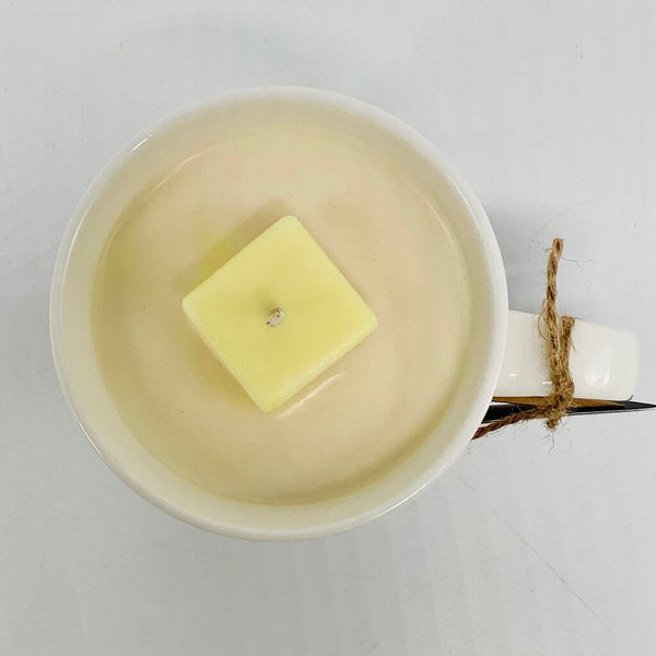 Mashed Potatoes (White Ridged Mug) - Mug Candle- 100% Soy Wax