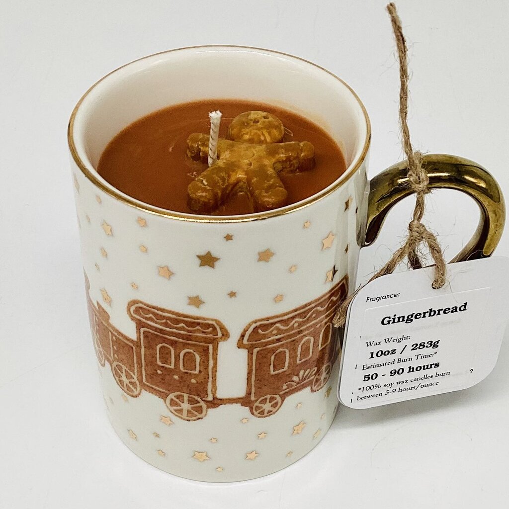 Gingerbread (Train Mug) - Mug Candle - 100% soy wax