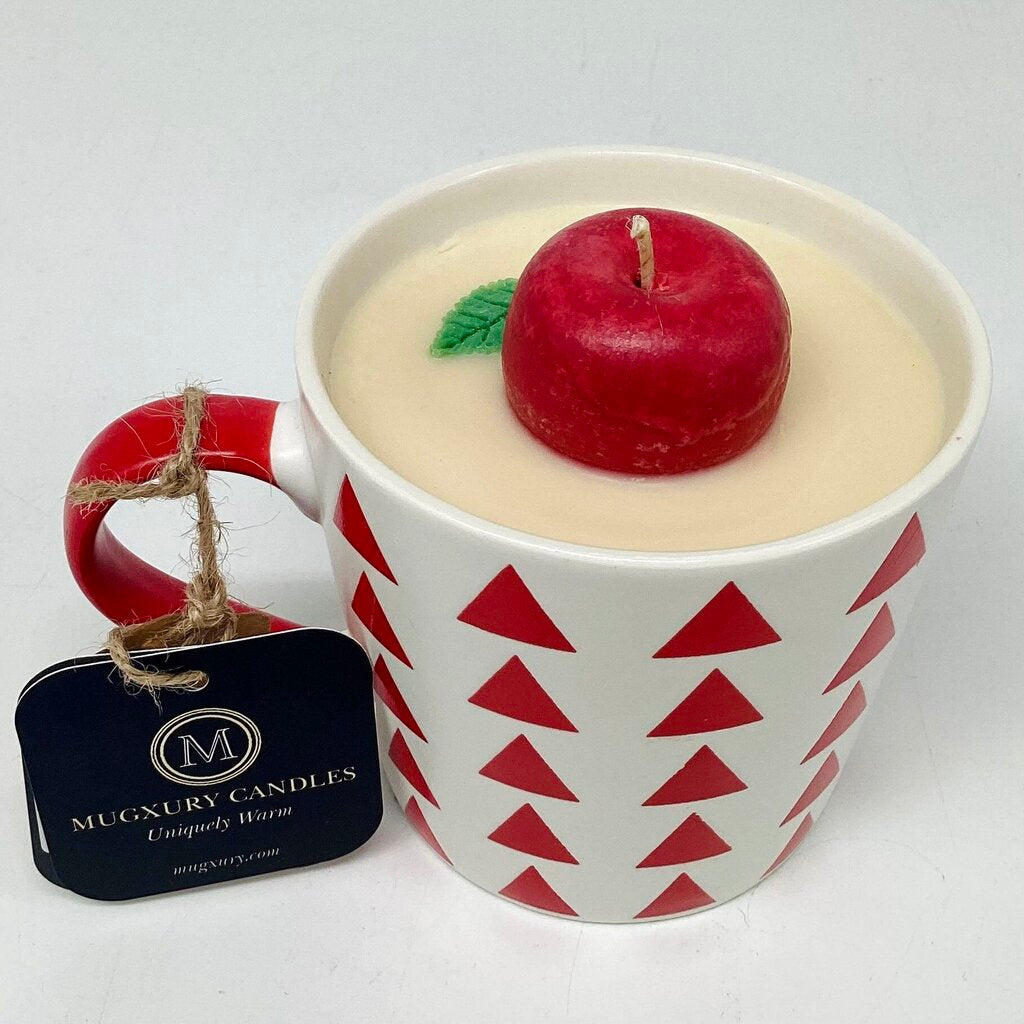 Apple Orchard (Red Triangle Mug) - Mug Candle - 100% soy wax