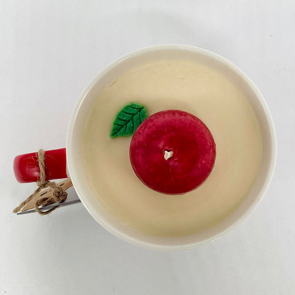 Apple Orchard (Red Triangle Mug) - Mug Candle - 100% soy wax