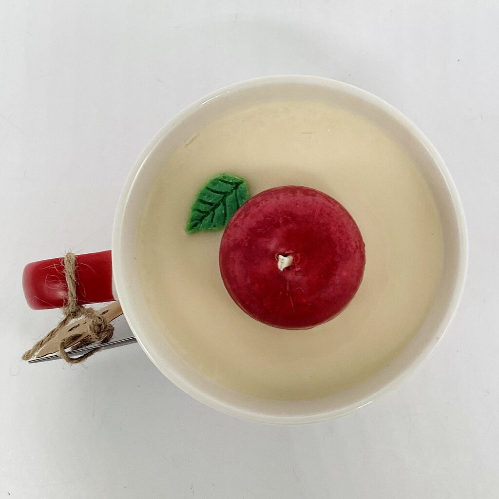 Apple Orchard (Red Triangle Mug) - Mug Candle - 100% soy wax