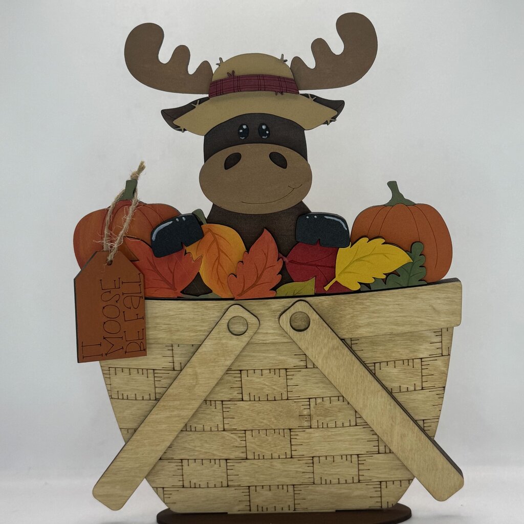 Fall Moose Insert and Interchangeable Basket