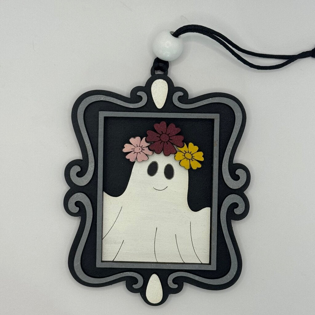 Floral Ghost Ornament