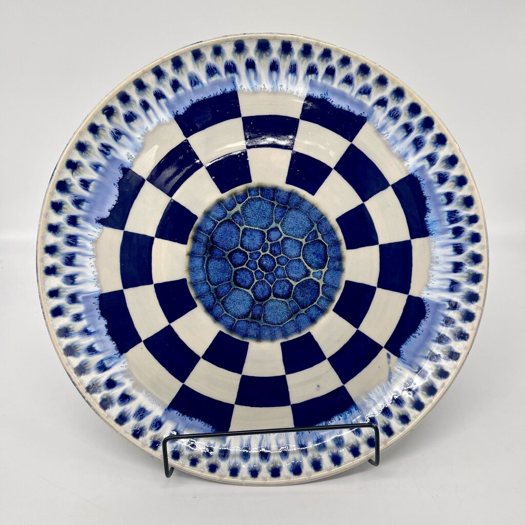 Platter- Cobalt Gingham