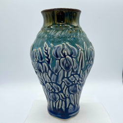 Hand carved Iris Vase - view 1