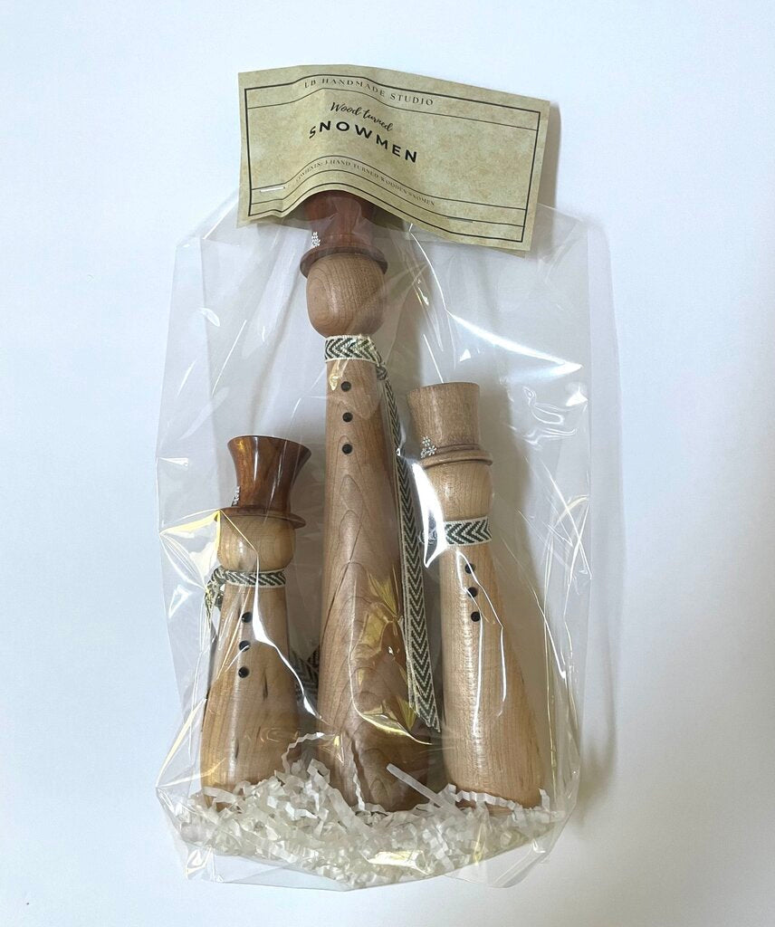 Wood Turned Snowmen