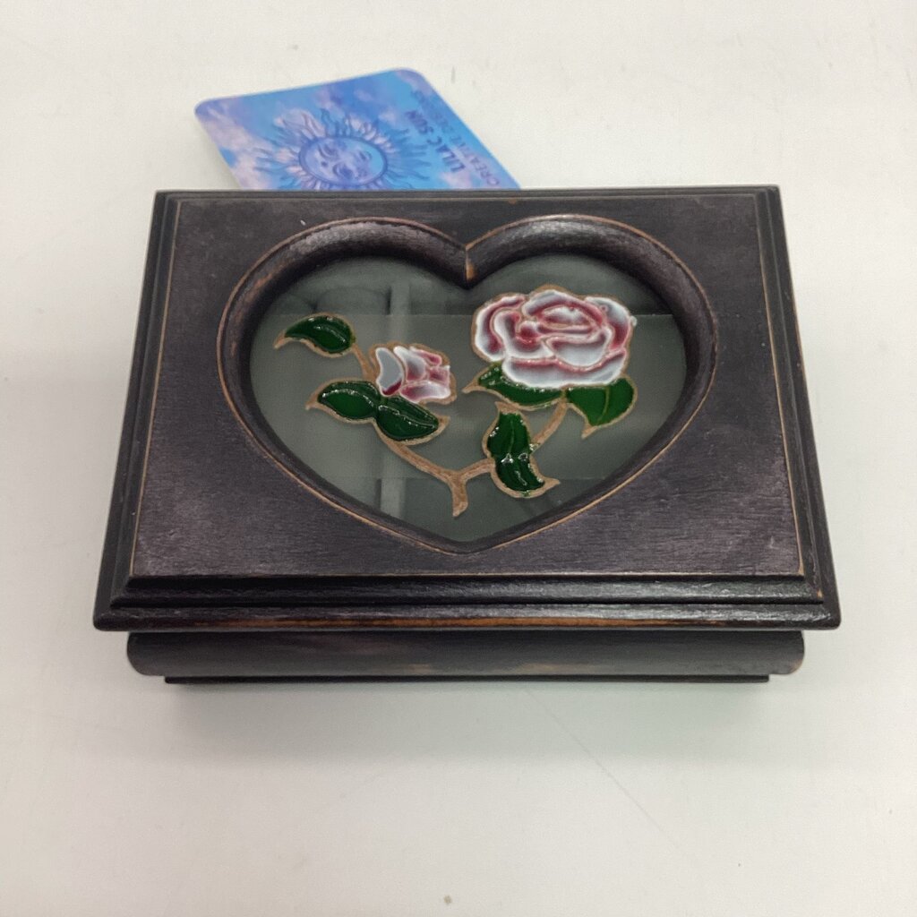 Upcycled Jewelry Box - Black/Heart