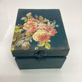 Upcycled trinket Box-Boho Blue