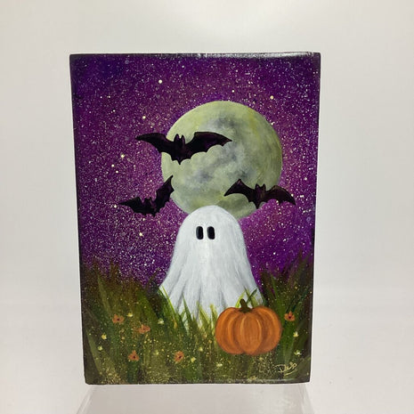 Ghost Wood Block Painting