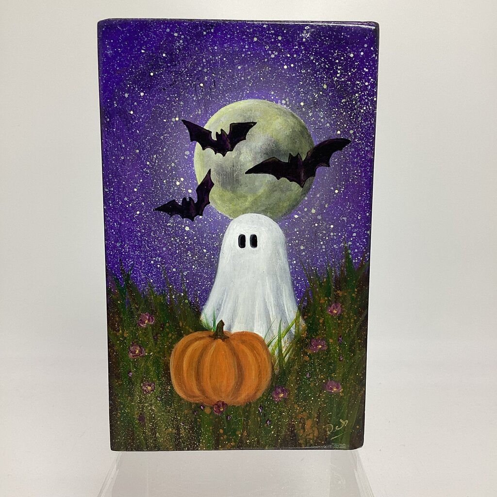 Ghost Wood Block Painting