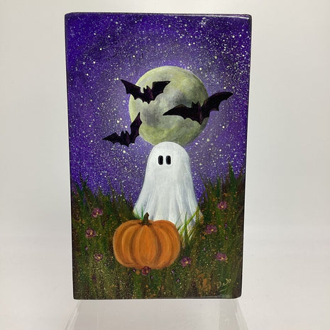 Ghost Wood Block Painting