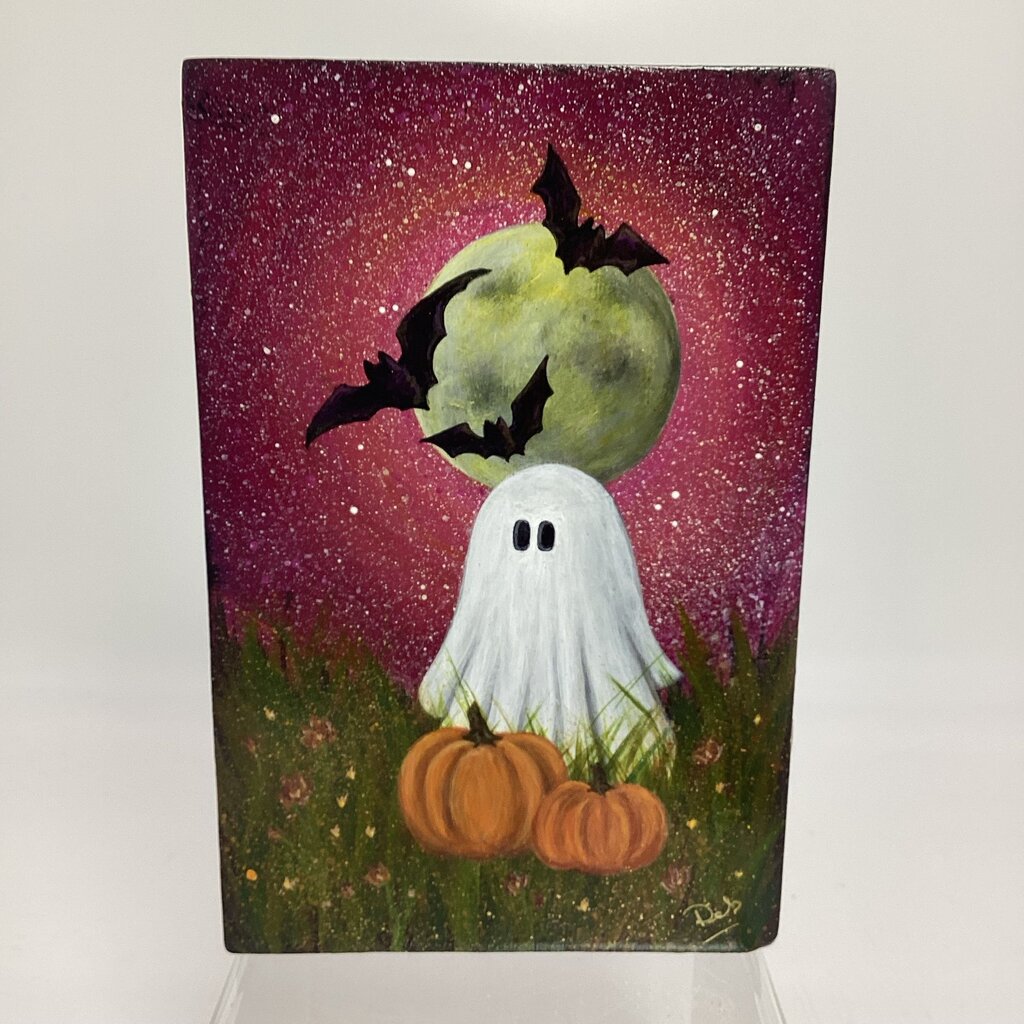 Ghost Wood Block Painting