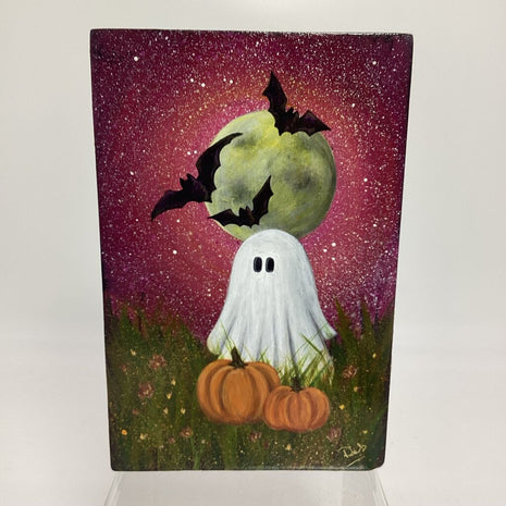 Ghost Wood Block Painting