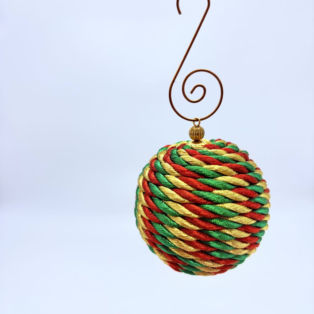 Green Gold and red ornament shatterproof