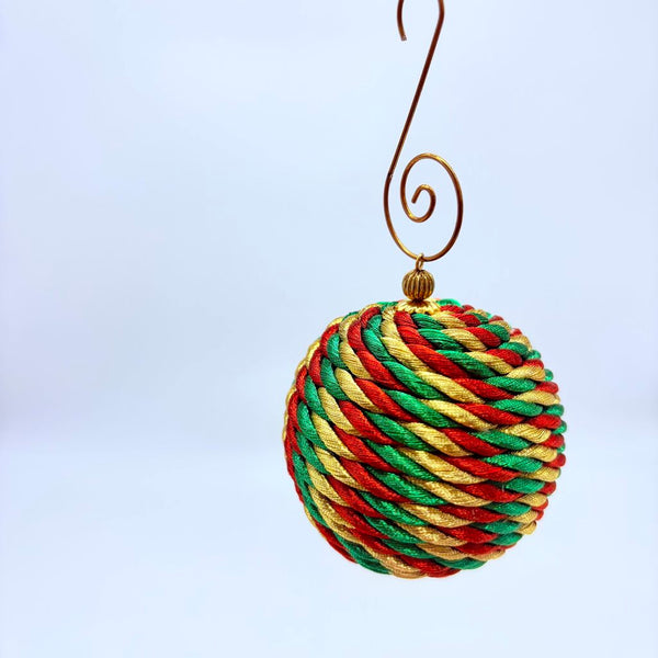 Green Gold and red ornament shatterproof