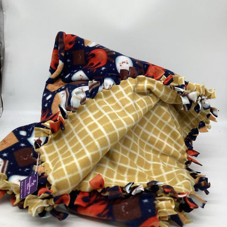 Fleece Blanket S'mores w/ gold