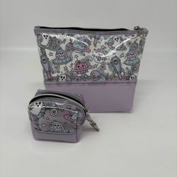 Boo Basket Pouch- Purple Bats - view 2