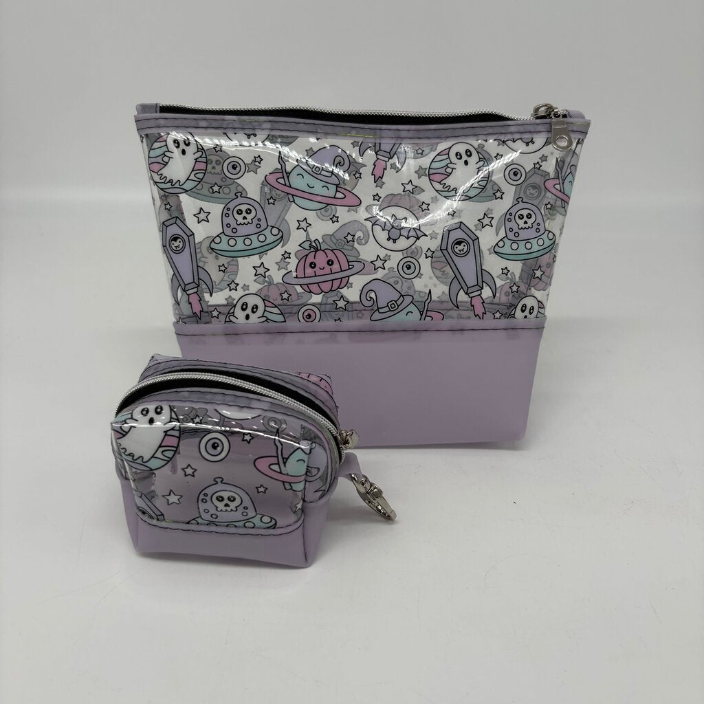 Boo Basket Pouch- Purple Bats