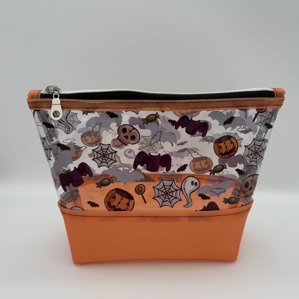 Boo Basket Pouch- Orange Halloween