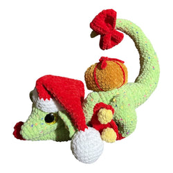 Crocheted playful holiday dragon - view 1