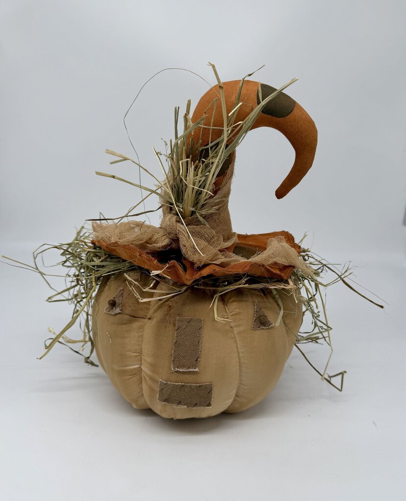 Polka Dot Scarecrow Pumpkin