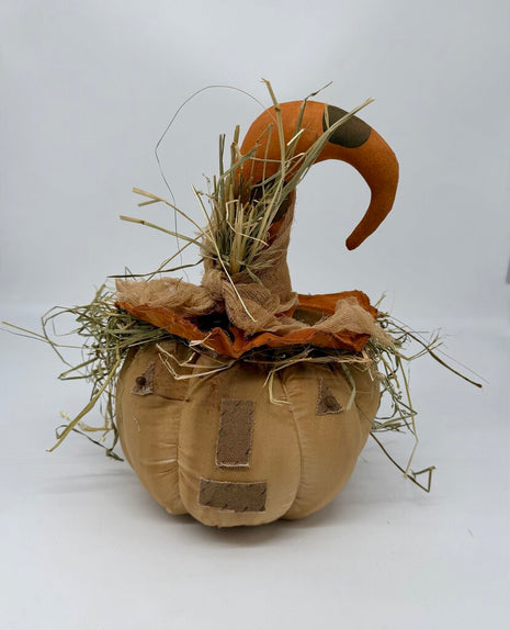 Polka Dot Scarecrow Pumpkin