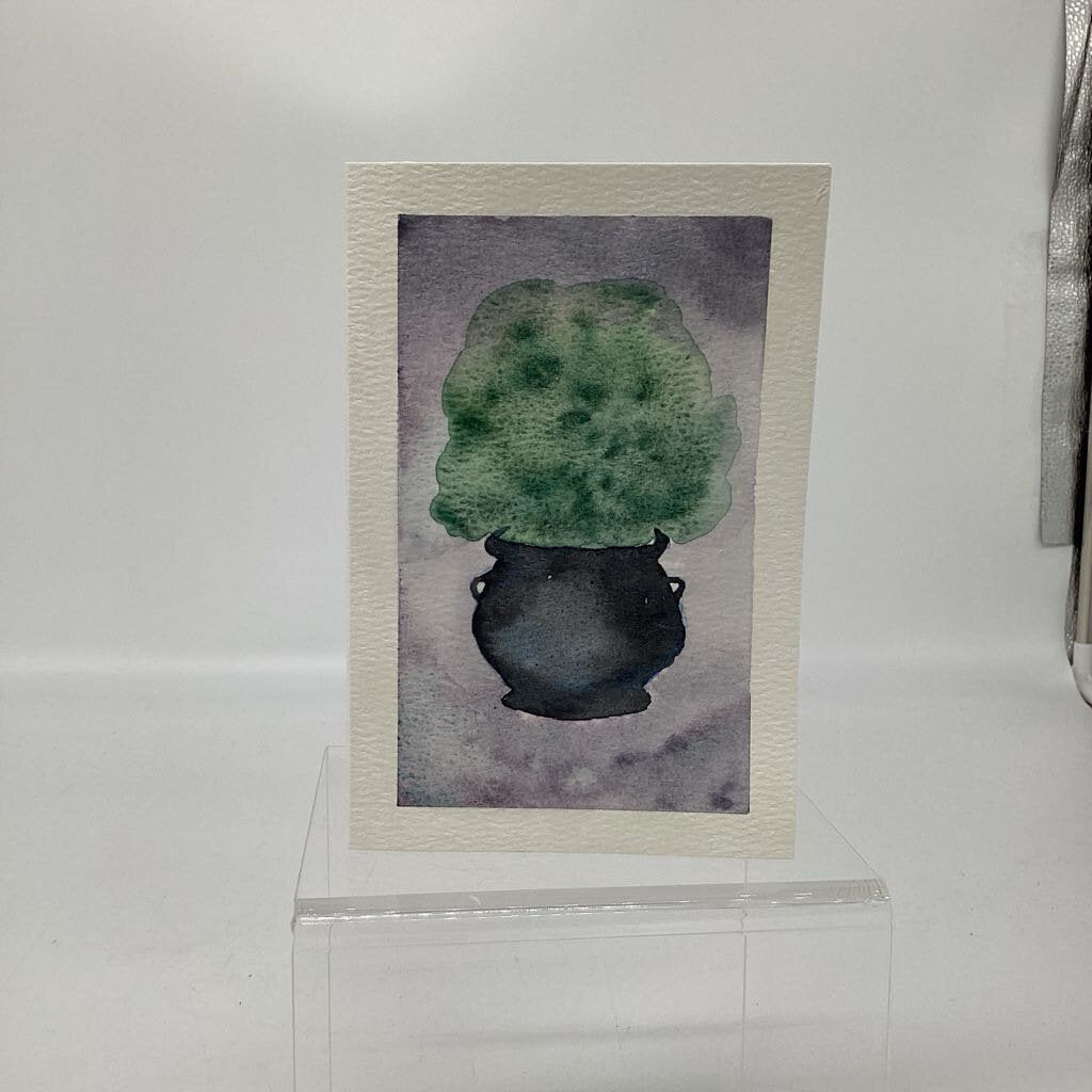 Halloween Card - Cauldron - Green