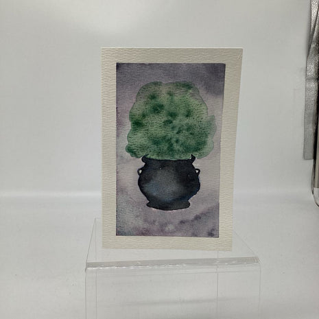 Halloween Card - Cauldron - Green