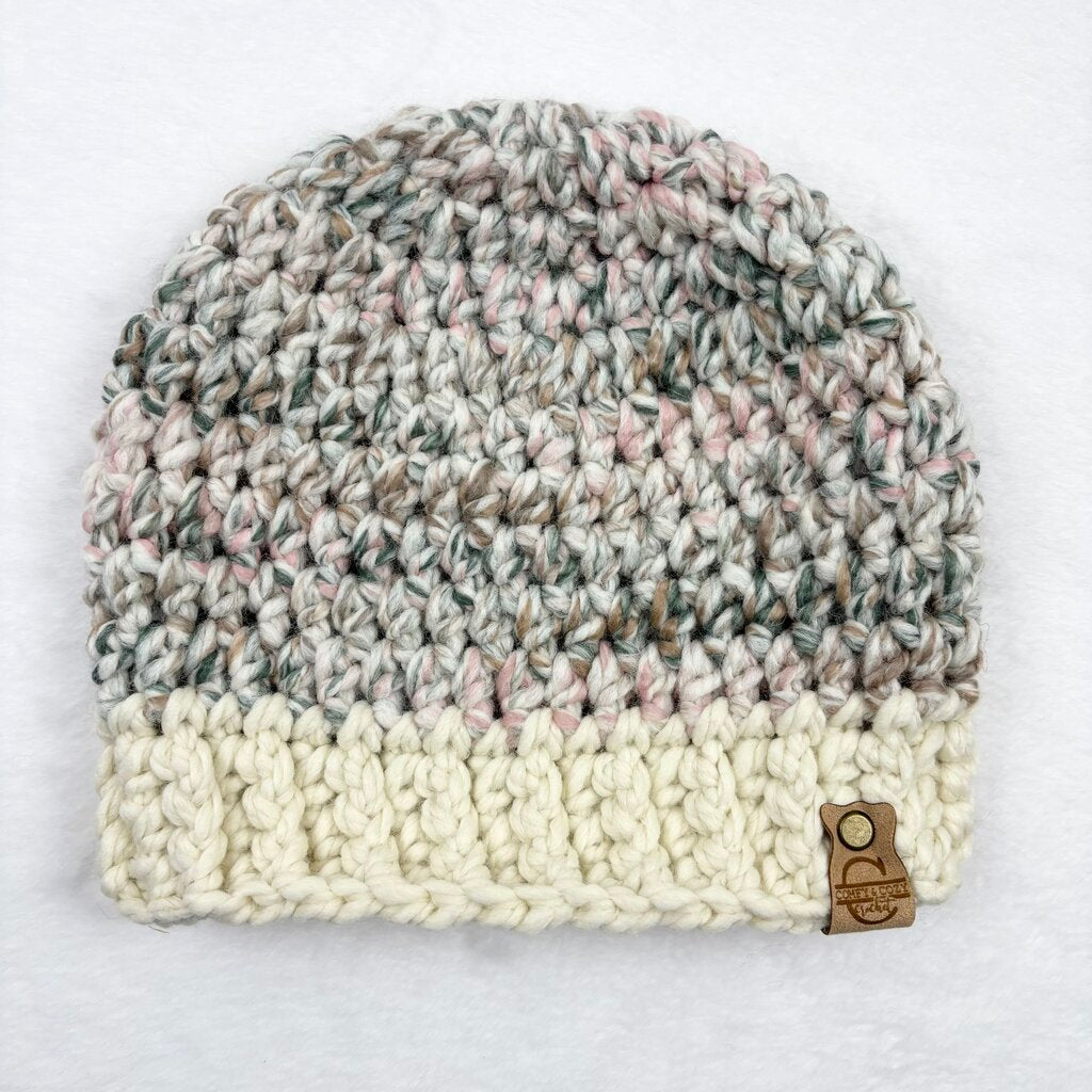 Wool Beanie Hat - Seashell