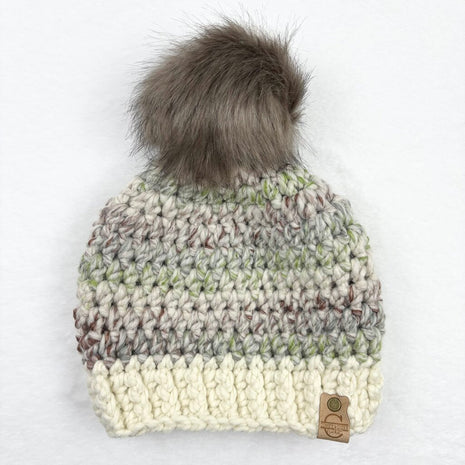 Wool Pom Pom Hat - Fern