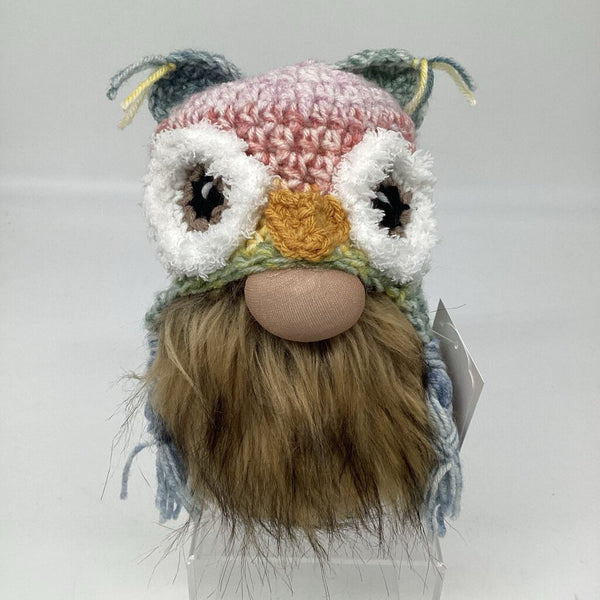 Crochet owl hat gnome