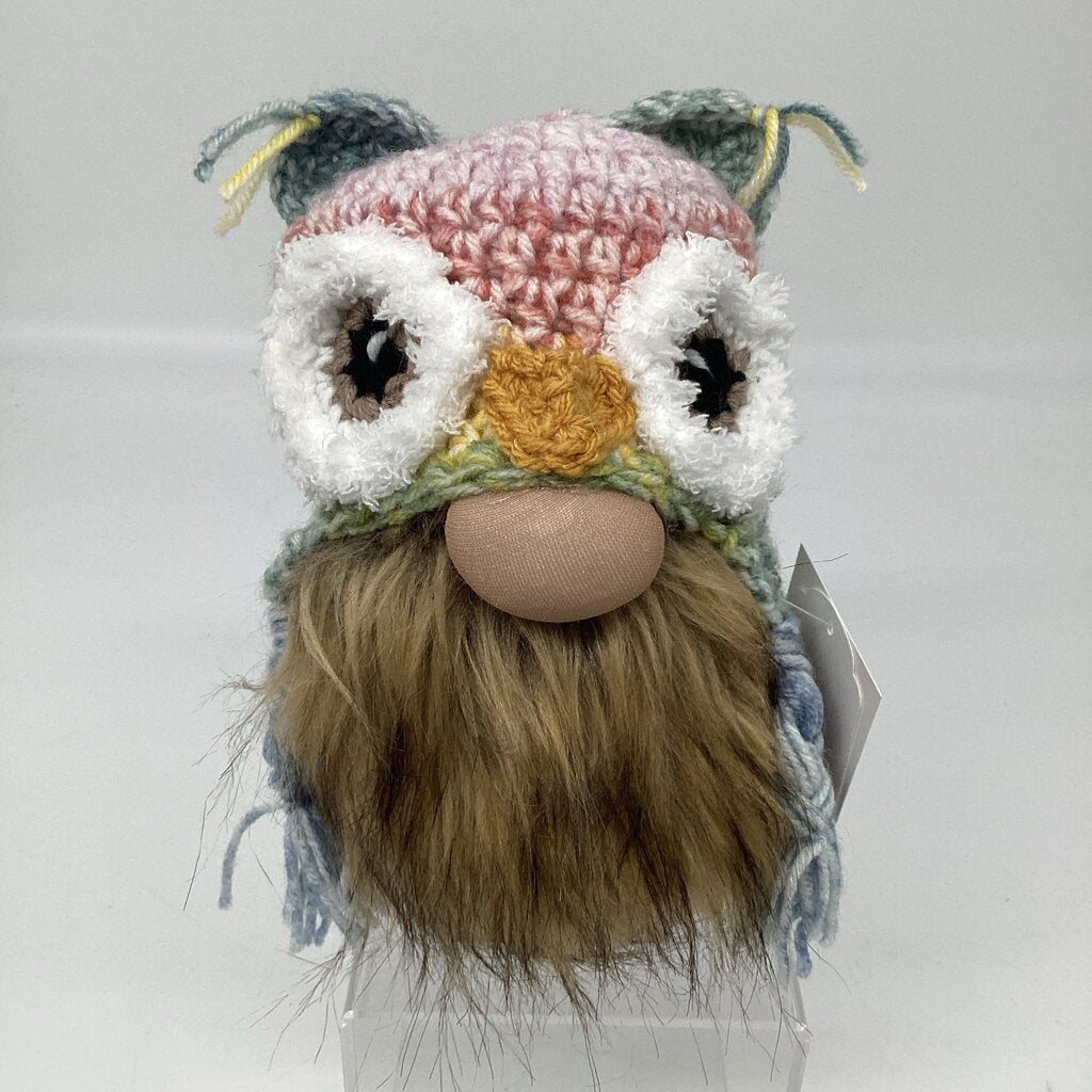 Crochet owl hat gnome